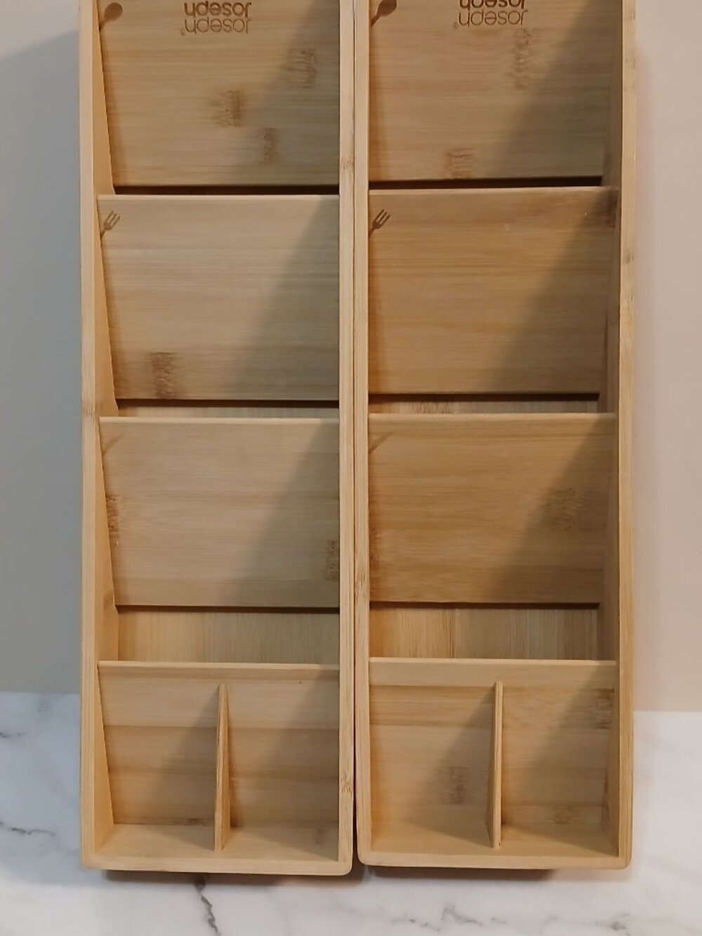 Joseph Joseph Set of 2 Bamboo Drawer Cutlery Organizers